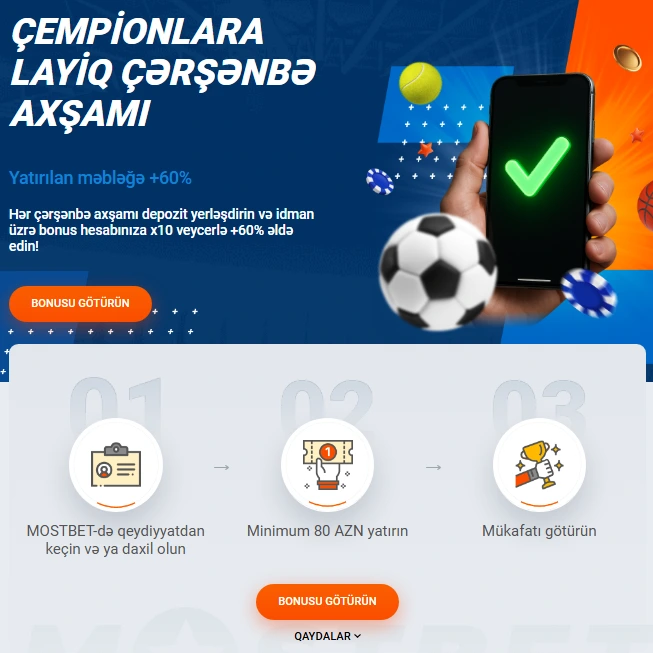 Mostbet bonus — mobil tətbiqdə welcome bonus imkanları